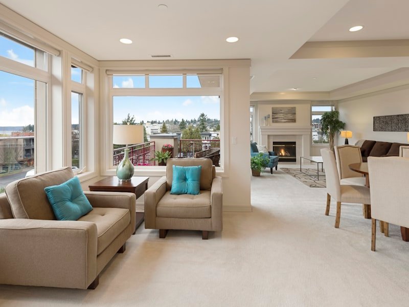 Finished basement living area in an Ottawa home